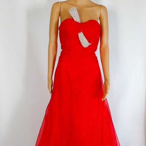 New Joli A-Line Formal Gown Style 9329 in Red - Picture 1 of 5